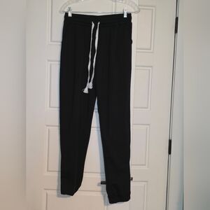 Source Unknown Black Track Joggers with White Drawstring